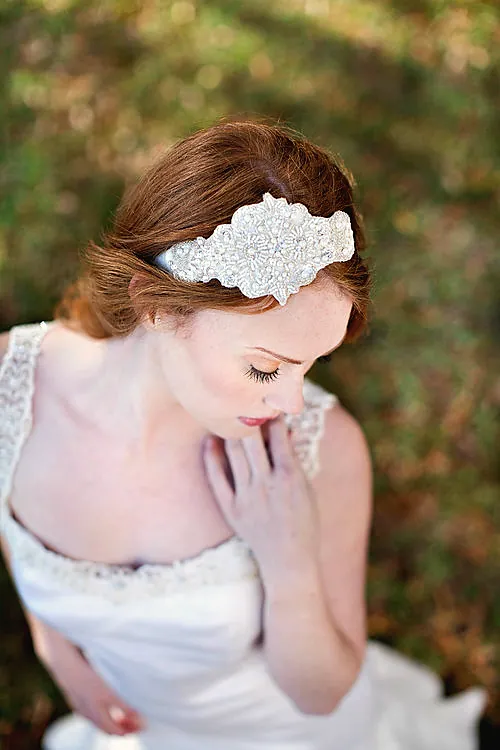 Bride with a crystal headpiece